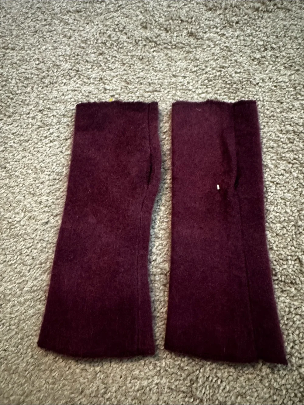 Women's Purple Cashmere Fingerless Gloves